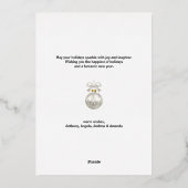 メリークリスマス書道休暇フォトフォイルホ 箔シーズンカード (裏面)