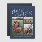 メリークリスマス書道写真磁気カード (正面/裏面)