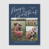 メリークリスマス書道写真磁気カード (正面)