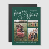 メリークリスマス書道写真磁気カード (正面/裏面)