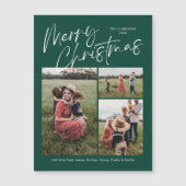 メリークリスマス書道写真磁気カード (正面)