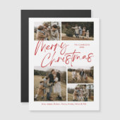 メリークリスマス書道写真磁気カード (正面/裏面)