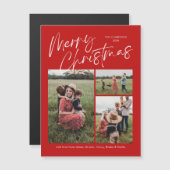 メリークリスマス書道写真磁気カード (正面/裏面)