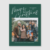 メリークリスマス書道写真磁気カード (正面)