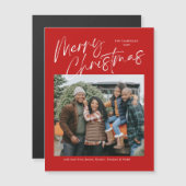 メリークリスマス書道写真磁気カード (正面/裏面)