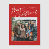 メリークリスマス書道写真磁気カード (正面)