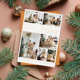 メリークリスマス書道写真金ゴールド 箔シーズンカード