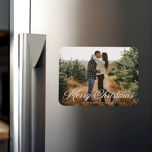 メリークリスマス書道台本の写真 マグネット