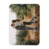 メリークリスマス書道台本の写真 マグネット (縦)