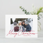 メリークリスマス書道台本シンプル3 Photo シーズンカード (スタンド正面)