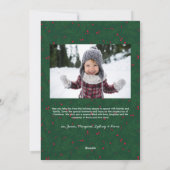 メリークリスマス書道台本シンプル4写真 シーズンカード (裏面)