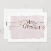 メリークリスマス書道台本ストリングライト シーズンカード (正面/裏面)
