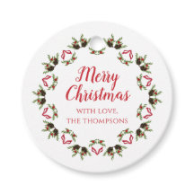 メリークリスマス書道台本モダンリース