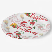 メリークリスマス書道台本 ペーパープレート (アングル)