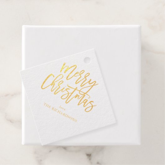 メリークリスマス書道名金ゴールド2 フェイバータグ (箱)