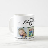 メリークリスマス書道家族の写真カスタム集 コーヒーマグカップ (正面左)