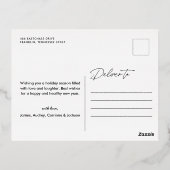 メリークリスマス書道手書き写真 箔シーズンポストカード (裏面)