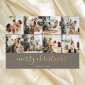 メリークリスマス書道撮数々の影 箔シーズンカード
