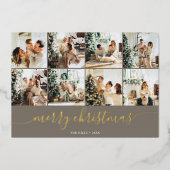 メリークリスマス書道撮数々の影 箔シーズンカード (正面)