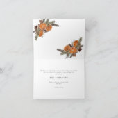 メリークリスマス書道柑橘系植物写真 シーズンカード (内部)