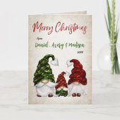 メリークリスマス書道素朴格言家族 シーズンカード (正面)