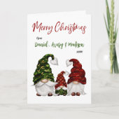 メリークリスマス書道素朴格言家族 シーズンカード (正面)