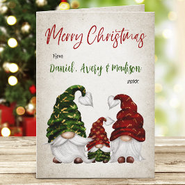 メリークリスマス書道素朴格言家族 シーズンカード