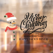 メリークリスマス書道雪だるまカスタム ウィンドウサイン (シート2)