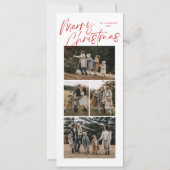 メリークリスマス書道5スリム写真 シーズンカード (正面)