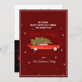 メリークリスマス最も困難な時ダークレッド シーズンカード (正面/裏面)