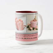 メリークリスマス最高のおばあんカスタムちゃんコーヒーマグ ツートーンマグカップ (正面右)