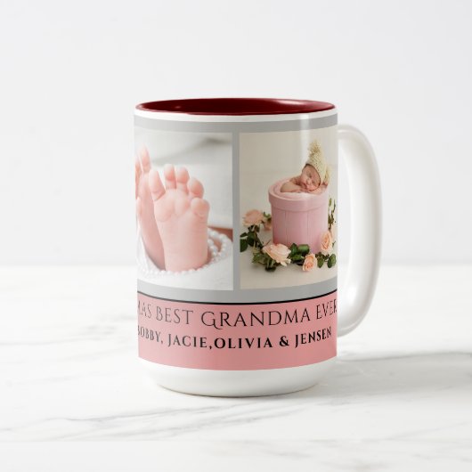 メリークリスマス最高のおばあんカスタムちゃんコーヒーマグ ツートーンマグカップ (正面右)