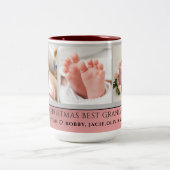 メリークリスマス最高のおばあんカスタムちゃんコーヒーマグ ツートーンマグカップ (中央)