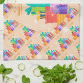 メリークリスマス最高のの幸せな贈り物 キッチンタオル (折り畳み)