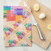 メリークリスマス最高のの幸せな贈り物 キッチンタオル (四つ折り)