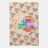 メリークリスマス最高のの幸せな贈り物 キッチンタオル (縦)