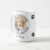 メリークリスマス最高のドッグパパのペットの写真 コーヒーマグカップ (正面左)