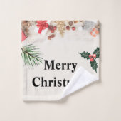 メリークリスマス最高のバスルーム用タオル バスタオルセット (ウォッシュタオル)