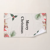 メリークリスマス最高のバスルーム用タオル バスタオルセット (ハンドタオル)