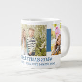 メリークリスマス最高のパパEver 3 Photo Blue ジャンボコーヒーマグカップ (正面右)