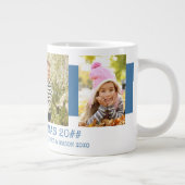 メリークリスマス最高のパパEver 3 Photo Blue ジャンボコーヒーマグカップ (右)