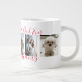 メリークリスマス最高のパパEver 5 Photo Collage ジャンボコーヒーマグカップ (右)