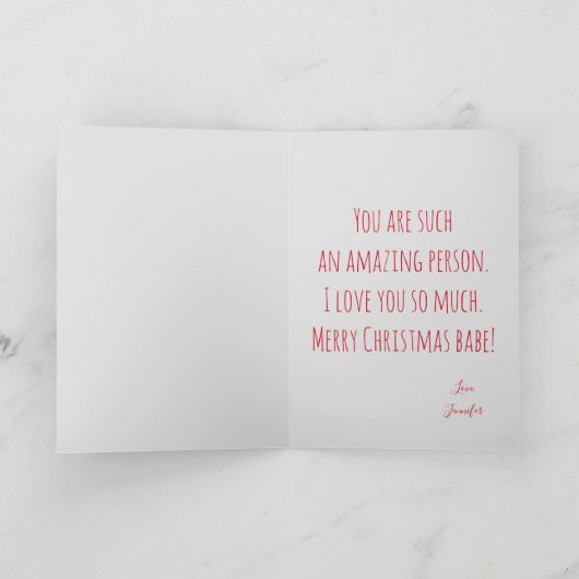 メリークリスマス最高のボーイフレンド シーズンカード (内部)