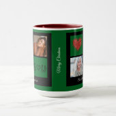 メリークリスマス最高のママの写真コラージュ マグカップ (中央)