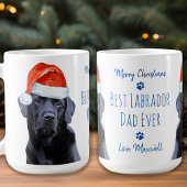 メリークリスマス最高のラブラドールパパエバーブラックラボ コーヒーマグカップ