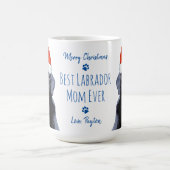 メリークリスマス最高のラブラドールマママエバーブラックラボ コーヒーマグカップ (中央)