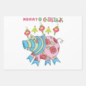 メリークリスマス来サンタの町へ ラッピングペーパーシート (正面3)