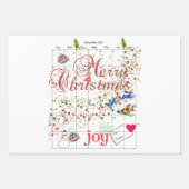 メリークリスマス来サンタの町へ ラッピングペーパーシート (正面)