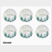 メリークリスマス松の木の休日のシール ラウンドシール (シート)