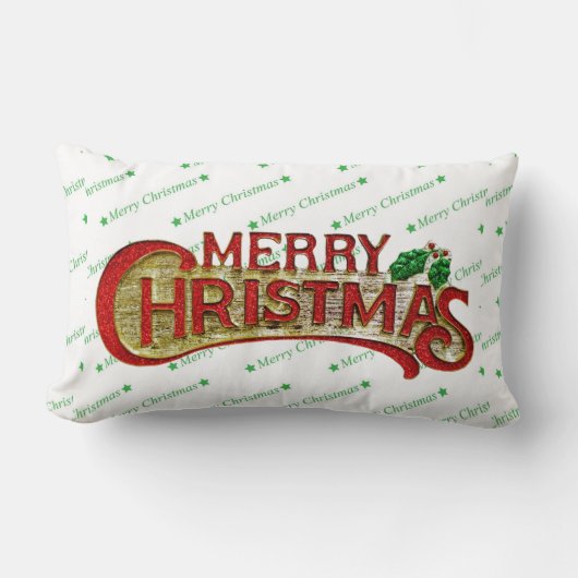 メリークリスマス枕 ランバークッション (正面)